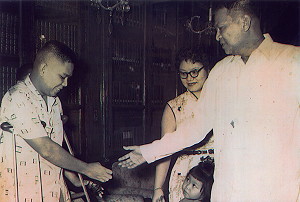 with President Ramon Magsaysay in 1953